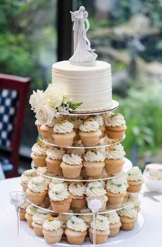 Cupcake and cake - cupcake, stand